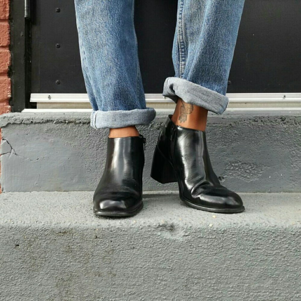 Vintage Etienne Agnier block ankle boots